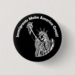 Immigranten maken Amerika geweldig Ronde Button 3,2 Cm