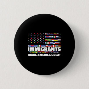 Immigranten maken Amerika groot immigranten Mexico Ronde Button 5,7 Cm