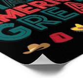 Immigranten maken Amerika groot om diversiteit te  Poster (Hoek)