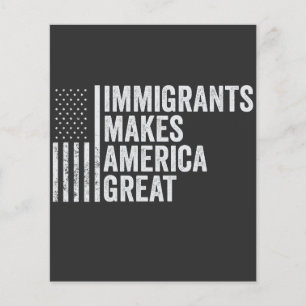 Immigranten Maken Amerika Groot Vlag Anti Trump Flyer