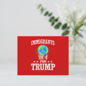 IMMIGRANTEN VOOR TRUMP BRIEFKAART (Staand voorkant)