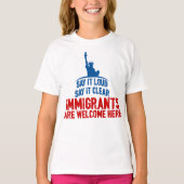 Immigranten Welkom Meisjes T-Shirt (Voorkant)