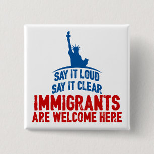 Immigranten Welkom Square Button