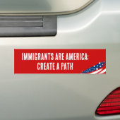 Immigranten zijn Amerika: Creëer a Path Bumpersticker (Op auto)