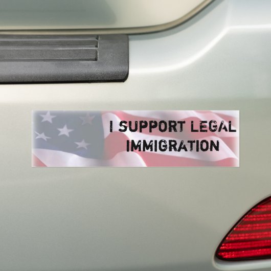 Immigratie Bumpersticker (Op auto)