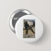 Immigratie en Button aan de grens (Voorkant /achterkant)