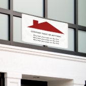 Immobilier Accueil Toit Logo Bannière Modèle (Bâtiment extérieur)