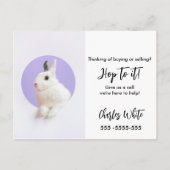 immobilier aiguilles de pâques Faire-part (Dos)