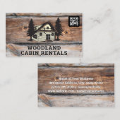 Immobilier cabine | Carte de visite de code QR (Devant / Derrière)