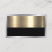 Immobilier | Carte de visite en marbre métal or (Dos)