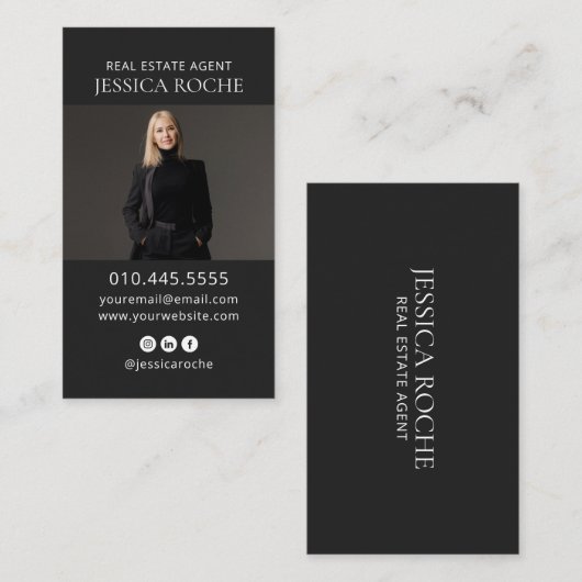 Immobilier Carte de visite moderne (Devant / Derrière)