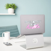 Immobilier est mon autocollant Hustle (Ordinateur portable sur le bureau)