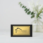 Immobilier Faux Gold Foil Carte de visite (Debout devant)