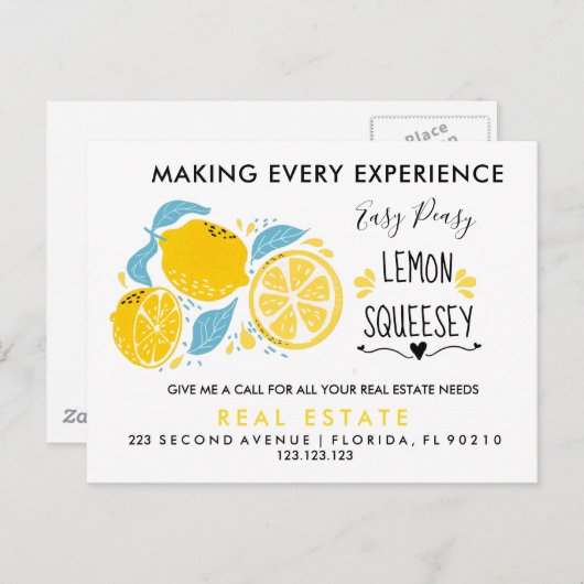 immobilier LEMON références Faire-part Carte posta (Devant / Derrière)