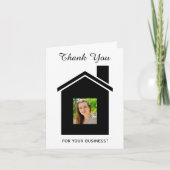 Immobilier Merci Carte de Note avec Photo (Devant)