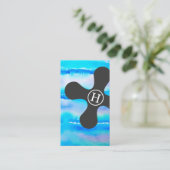 Immobilier Moderne Carte de visite aquarelle (Debout devant)