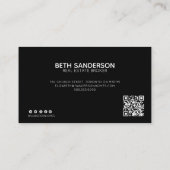 Immobilier moderne VOTRE Carte de visite DE CODE Q (Dos)