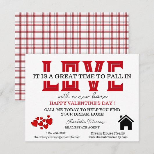 Immobilier Promotionnel Valentine's Day Cartes (Devant / Derrière)