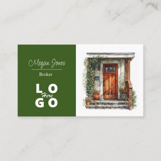 Immobilier, Realtor, Carte de visite courtier (Devant)