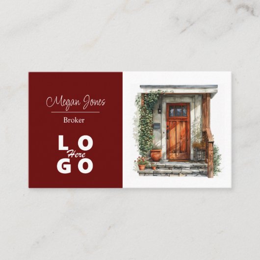 Immobilier, Realtor, Carte de visite courtier (Devant)