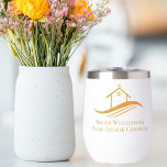 Immobilier Société Gold House Logo Realtor Personn<br><div class="desc">Cette bouteille d'eau chic de société immobilière est faite sur mesure avec votre nom de société immobilière et de mandataire. Ces élégants objets de vente d'or sont dotés d'une jolie maison avec une voûte en cuir et des courbes élégantes en dessous. Personnalisez ce cadeau d'affaires moderne avec vos propres informations....</div>