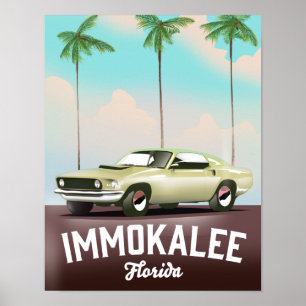 Immokalee Florida Supercar reisposter Poster