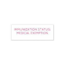 Immunisatiestatus: medisch vrijstellingsstempel  zelfinktende stempel