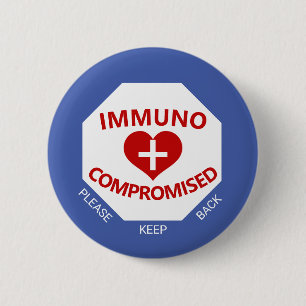 Immunocompromittering - Houd de Button terug blauw