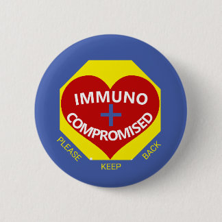 Immunogecompromitteerd - Blauw, Geel, Rode Button 