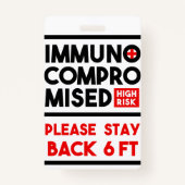 Immunogecompromitteerde badge voor risicobewustzij (Voorkant)