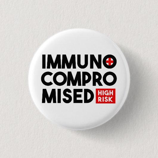 Immunogecompromitteerde Button voor risicobewustzi (Voorkant)