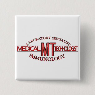 IMMUNOLOGISCHE SPECIALIST MT MEDISCHE TECHNOLOGISC VIERKANTE BUTTON 5,1 CM