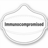 Immuungecompromitteerde vinyl sticker (Voorkant)