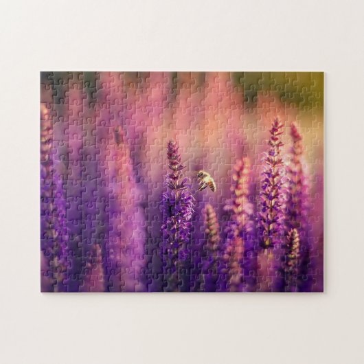 Immuunsysteem Puzzle - Bee op lavender Legpuzzel (Horizontaal)