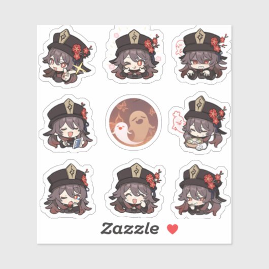 Impact de Genshin : Stickers Hu Tao (Feuille)