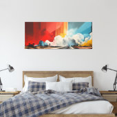 Impact No.03 - Abstract Patchwork Art Collection  Canvas Afdruk (Insitu (Slaapkamer))