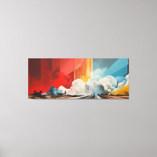 Impact No.03 - Abstract Patchwork Art Collection  Canvas Afdruk (Voorkant)