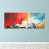 Impact No.03 - Abstract Patchwork Art Collection  Canvas Afdruk (Insitu (Houten vloer))