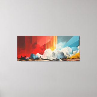 Impact No.03 - Abstract Patchwork Art Collection  Canvas Afdruk