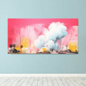 Impact No.06 - Abstract Patchwork Art Collection  Canvas Afdruk (Insitu (Houten vloer))