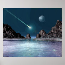 IMPACT Sci-Fi Retro Space Art-Poster