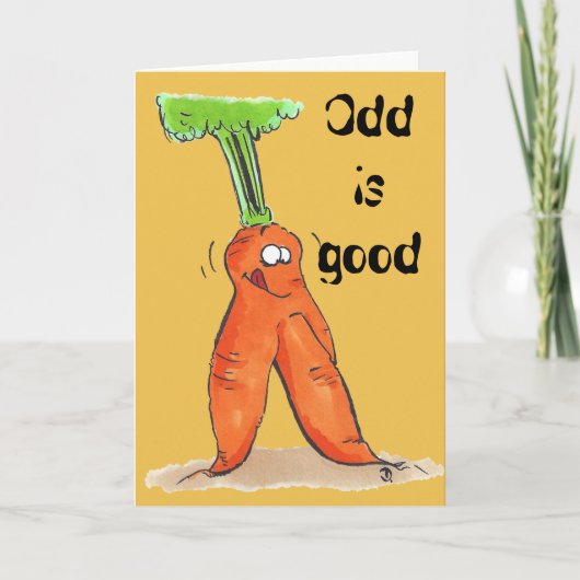Impaire est la bonne carte de voeux de carotte (Devant)