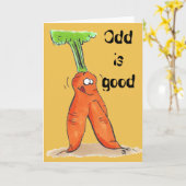 Impaire est la bonne carte de voeux de carotte (Fleur jaune)