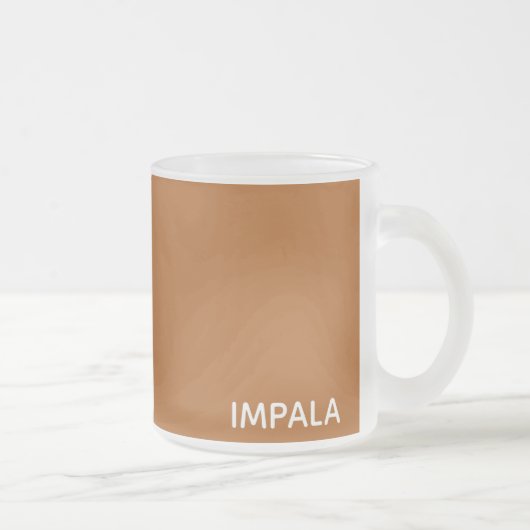 Impala bruine kleurnaam matglas koffiemok (Rechts)