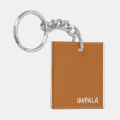 Impala bruine kleurnaam sleutelhanger (Voorkant Links)