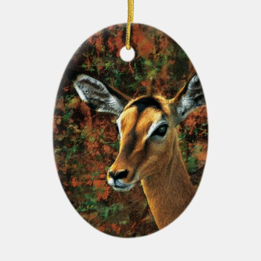 Impala Lady fantasy art hangende decoratie (Voorkant)