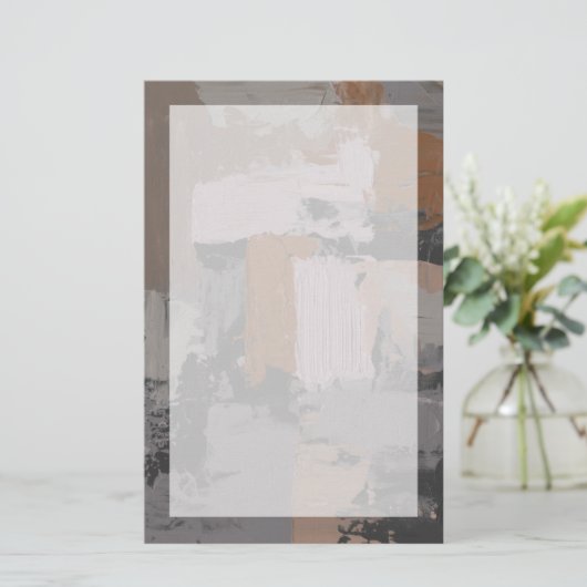 Impasto Abstract I Briefpapier (Staand voorkant)
