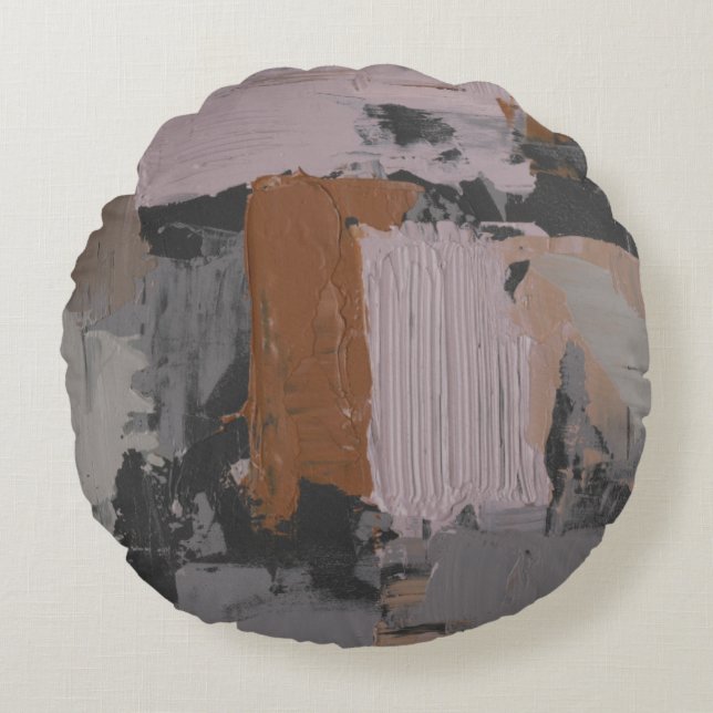 Impasto Abstract I Rond Kussen (Voorkant)