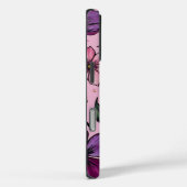 Impasto bloemen op een roze achtergrond Case-Mate iPhone case (Achterkant / Rechts)