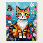 Impasto Cat, Flowers & Butterfly Personalized (Dos)